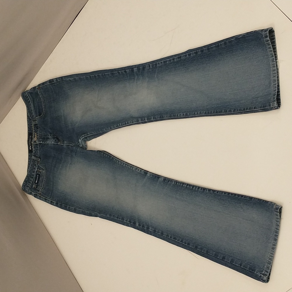 Vintage Denim 90s Jeans Women's 100% Cotton Flare Bell Bootcut 13 SeeMeasurement